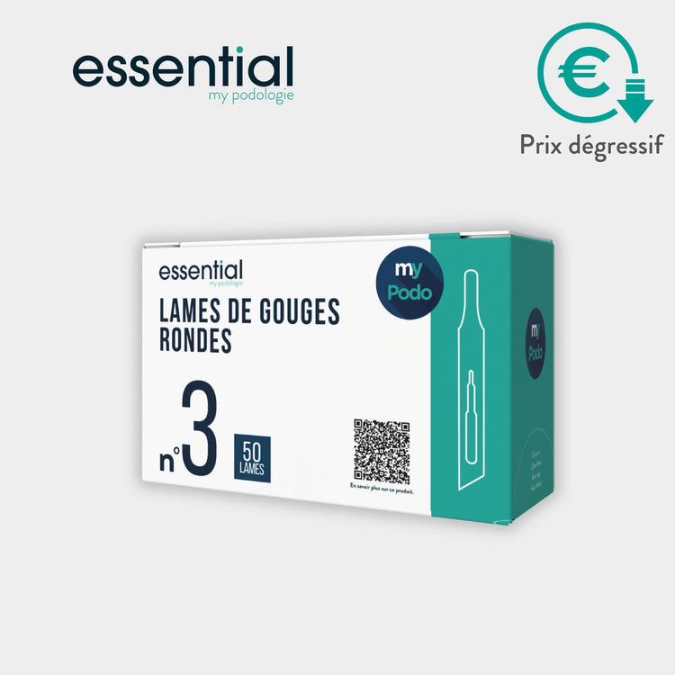 50 Lames de gouges stériles - Rondes - Essential by My Podologie Essential 