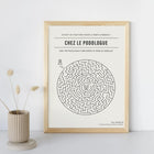 Decorative labyrinth poster - Waiting room for pedicure-podology office