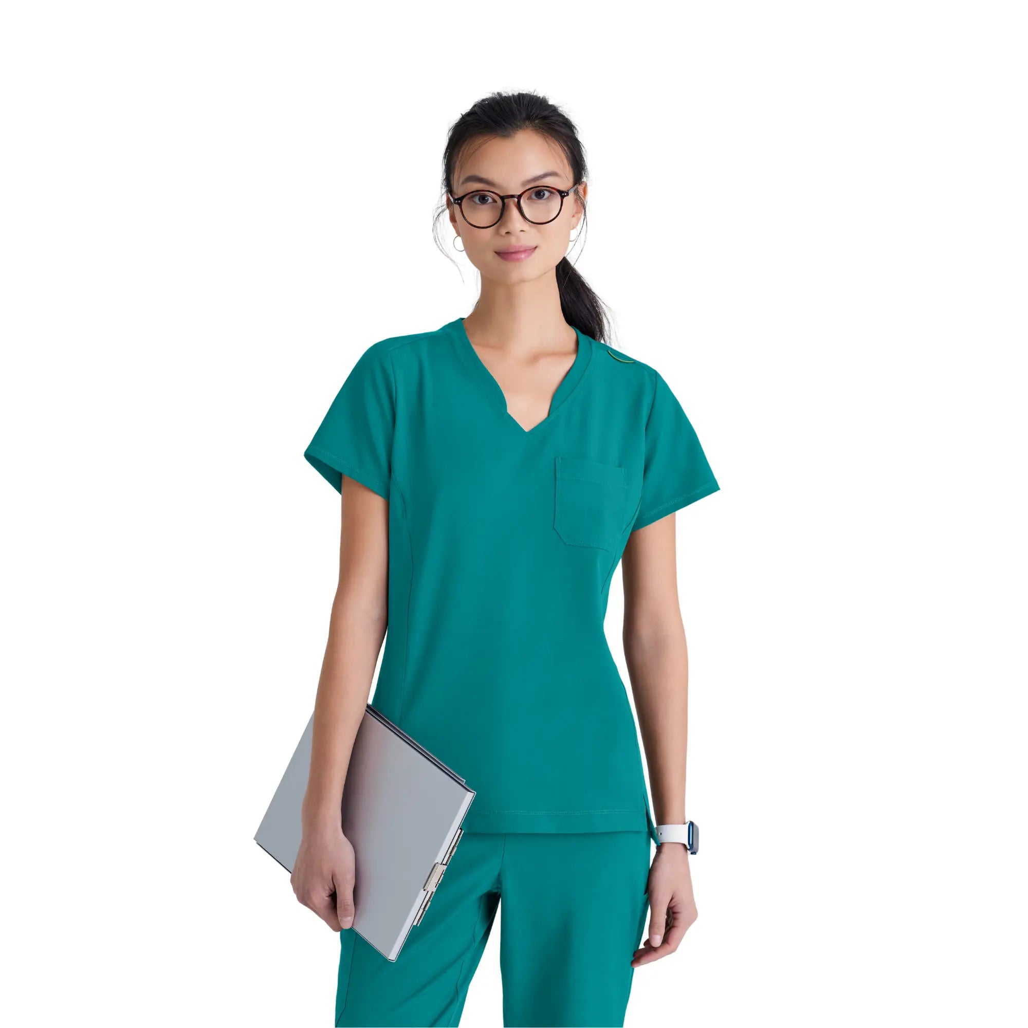 Alba - Tunique col V - Femme - Grey’s Anatomy Evolve Grey’s Anatomy  Bleu Caraïbes / XL