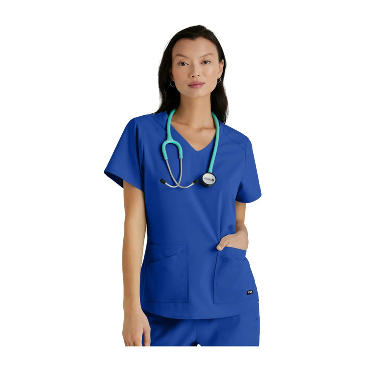 Aura - V-neck tunic - Women - Grey’s Anatomy Stretch Grey’s Anatomy  Royal Blue / XL