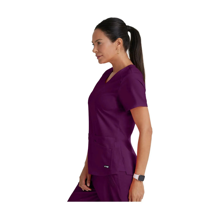 Aura - V-neck tunic - Women - Grey’s Anatomy Stretch Grey’s Anatomy  Basil Green / XL