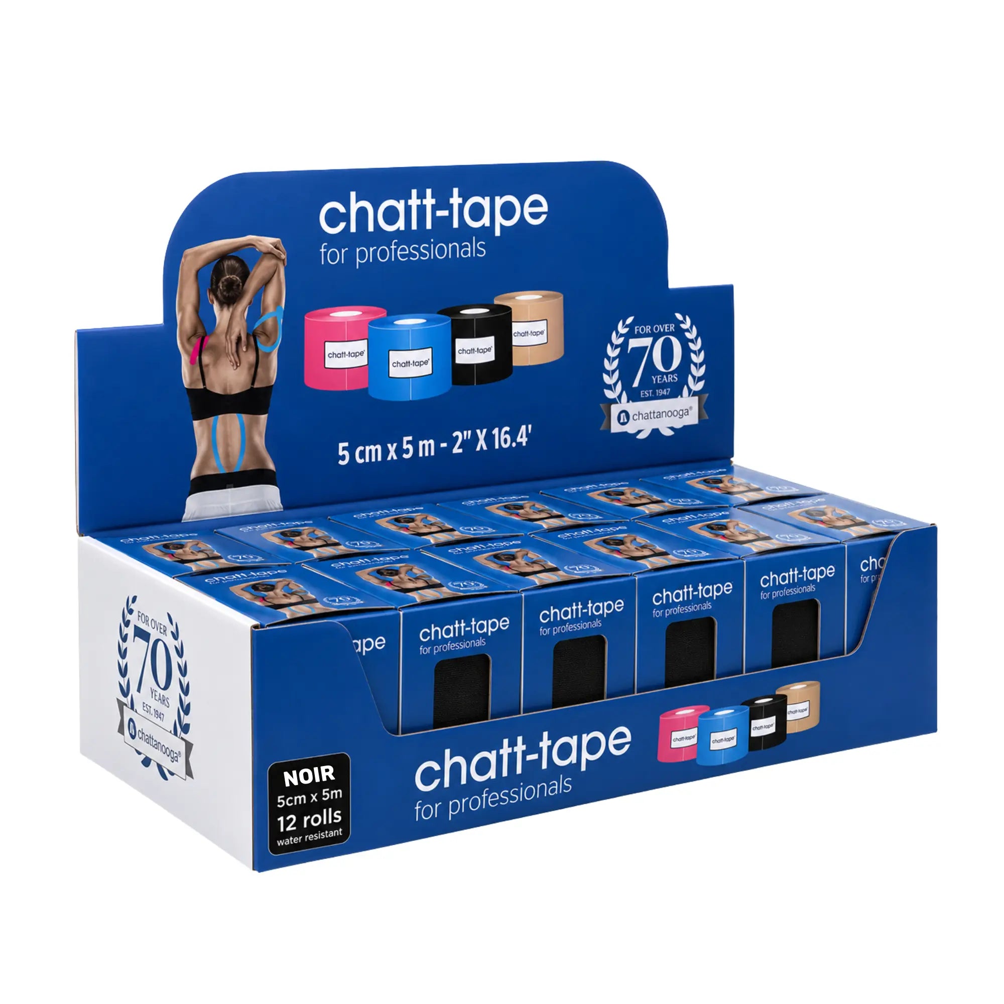 Chatt-tape - Bande adhésive élastique - 5cm x 5m - 4 couleurs - Chattanooga® Chattanooga 