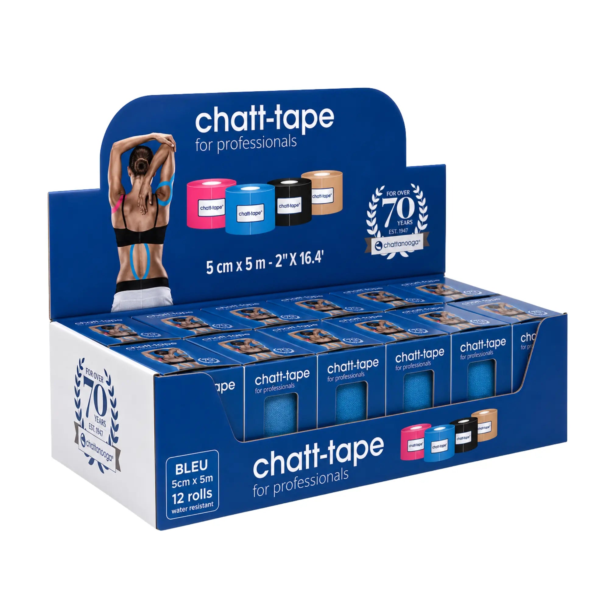 Chatt-tape - Bande adhésive élastique - 5cm x 5m - 4 couleurs - Chattanooga® Chattanooga 