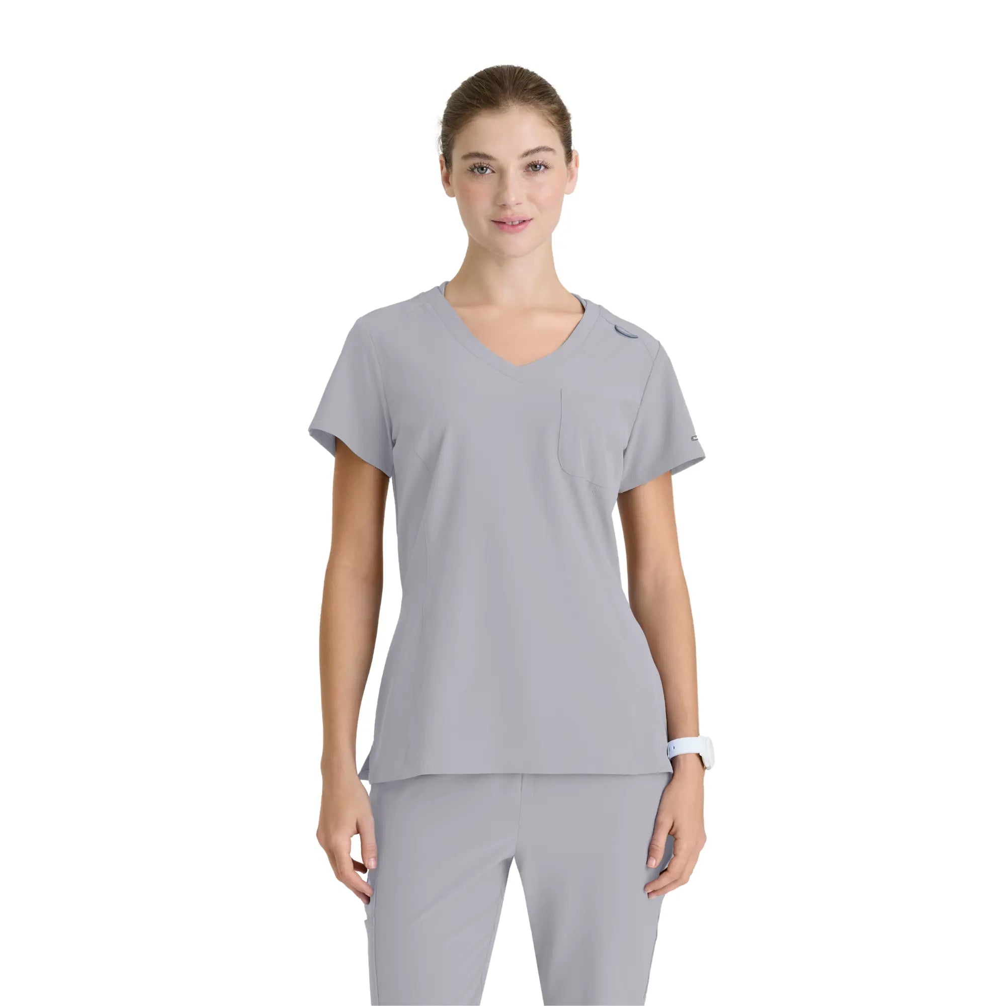 Dignity - Tunique Col V - Femme - Skechers SKECHERS  Gris Clair / XL