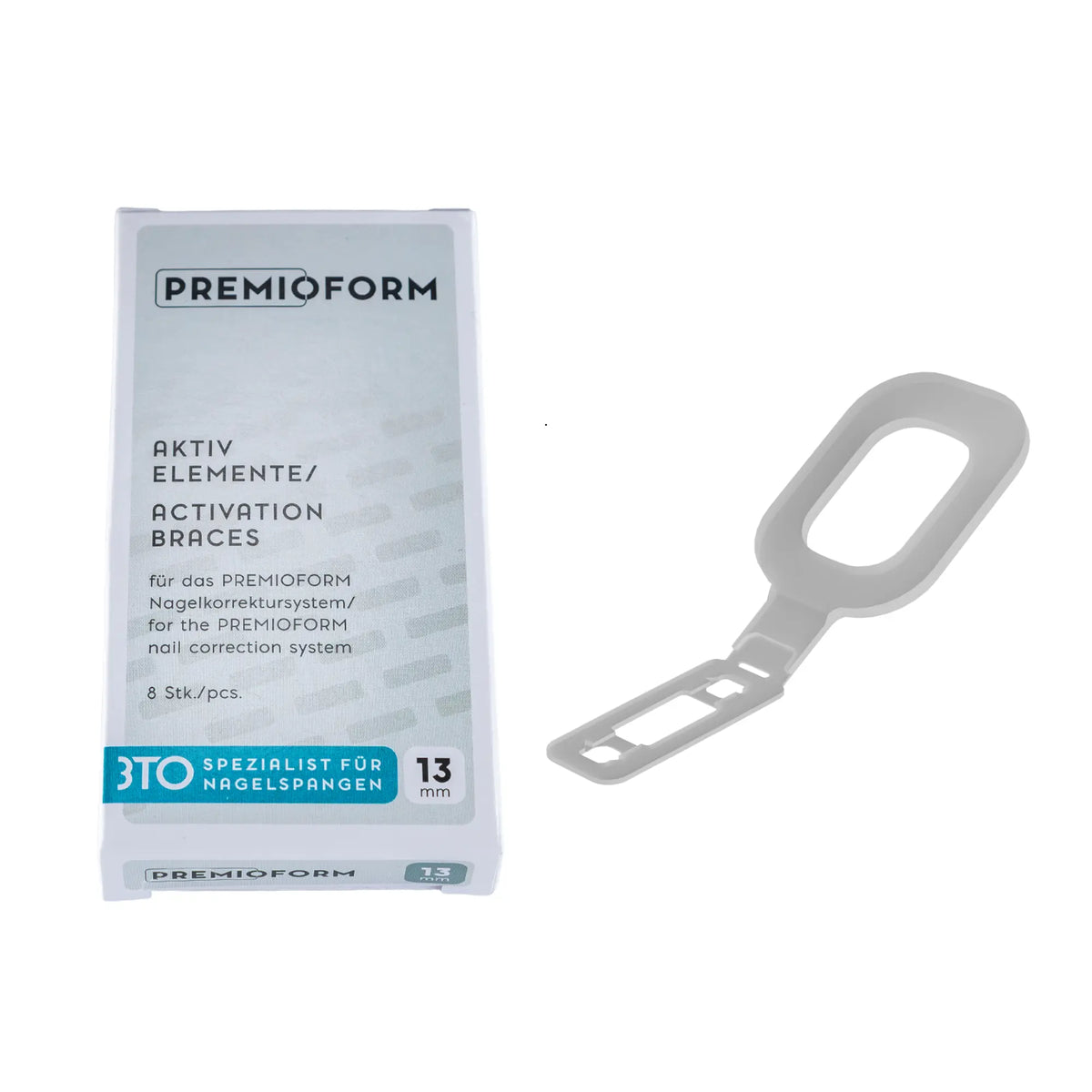 Éléments d’activation pour orthonyxie – 8 pièces – 13 mm - Premioform Podostripe 