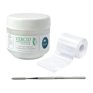 Vercid kit from Doctor Jouille - 50 g jar + Cement spatula + Roll of transparent adhesive dressing Vercid by Dr Jouille 