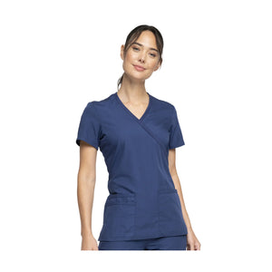 Limoges - Tunique médicale - Effet cache-coeur  - Manches courtes - Femme - Cherokee Cherokee Authentic Workwear  Bleu-Marine-3XL