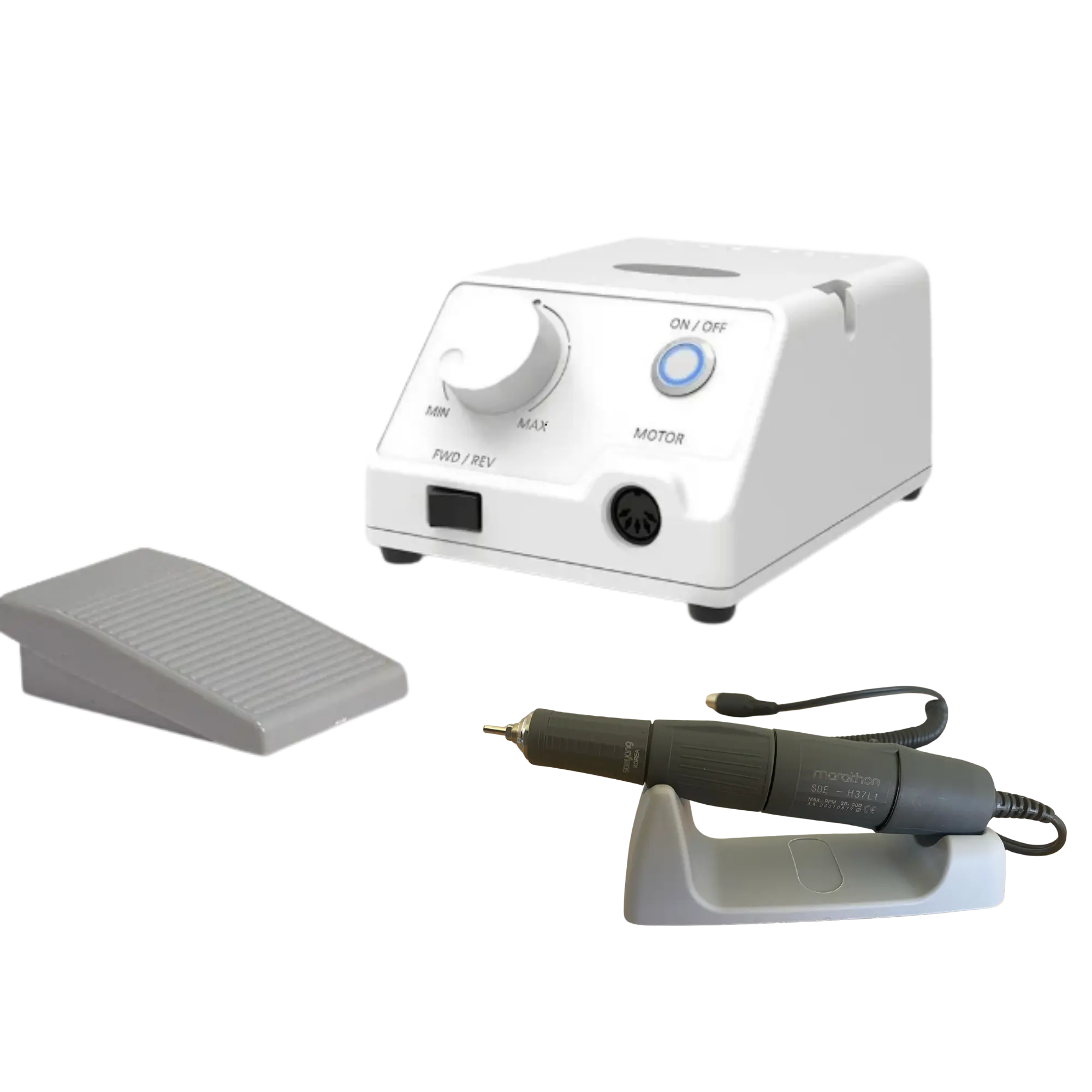 Micromoteur filaire Escort III - 35 000 tpm avec Pièce à main et pédale Saeyang 