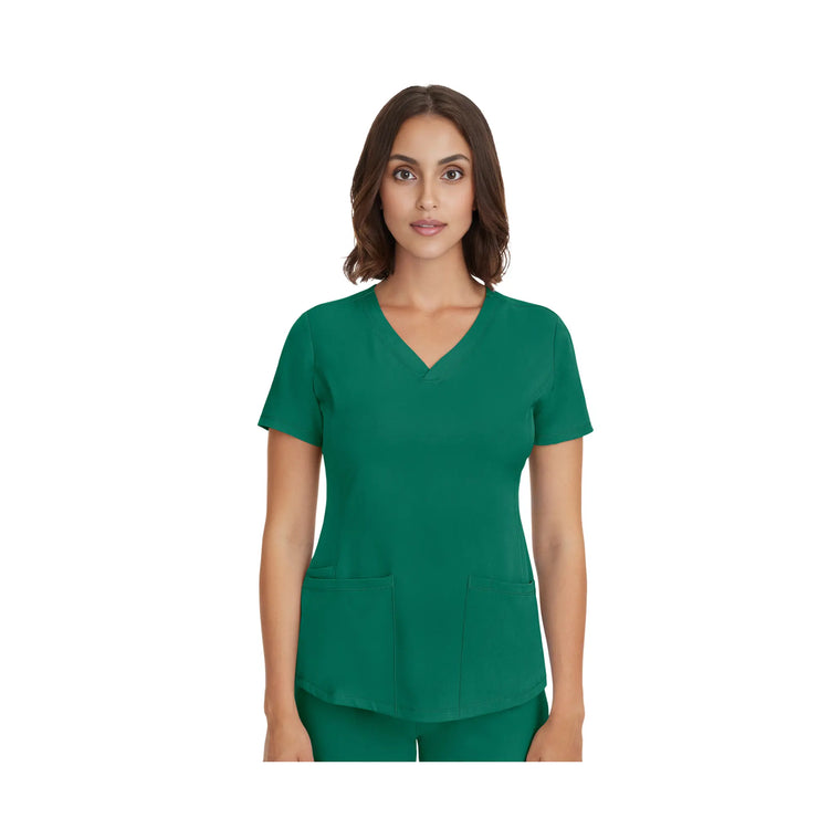 Monique - Tunique médicale - Col V - Femme - Healing Hands - 1 Healing Hands  Vert Chasseur / 3XL