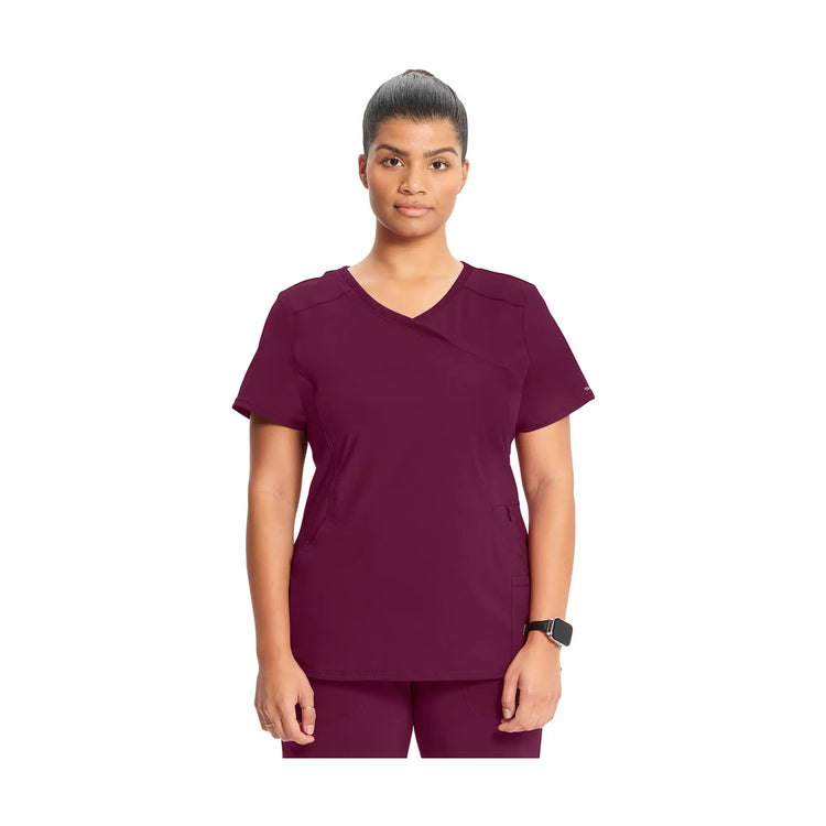 Ondres - Tunique médicale - Cache-coeur - 66 cm - Femme -  Cherokee - Couleur 1 Cherokee Medical Uniforms  Bordeaux-3XL