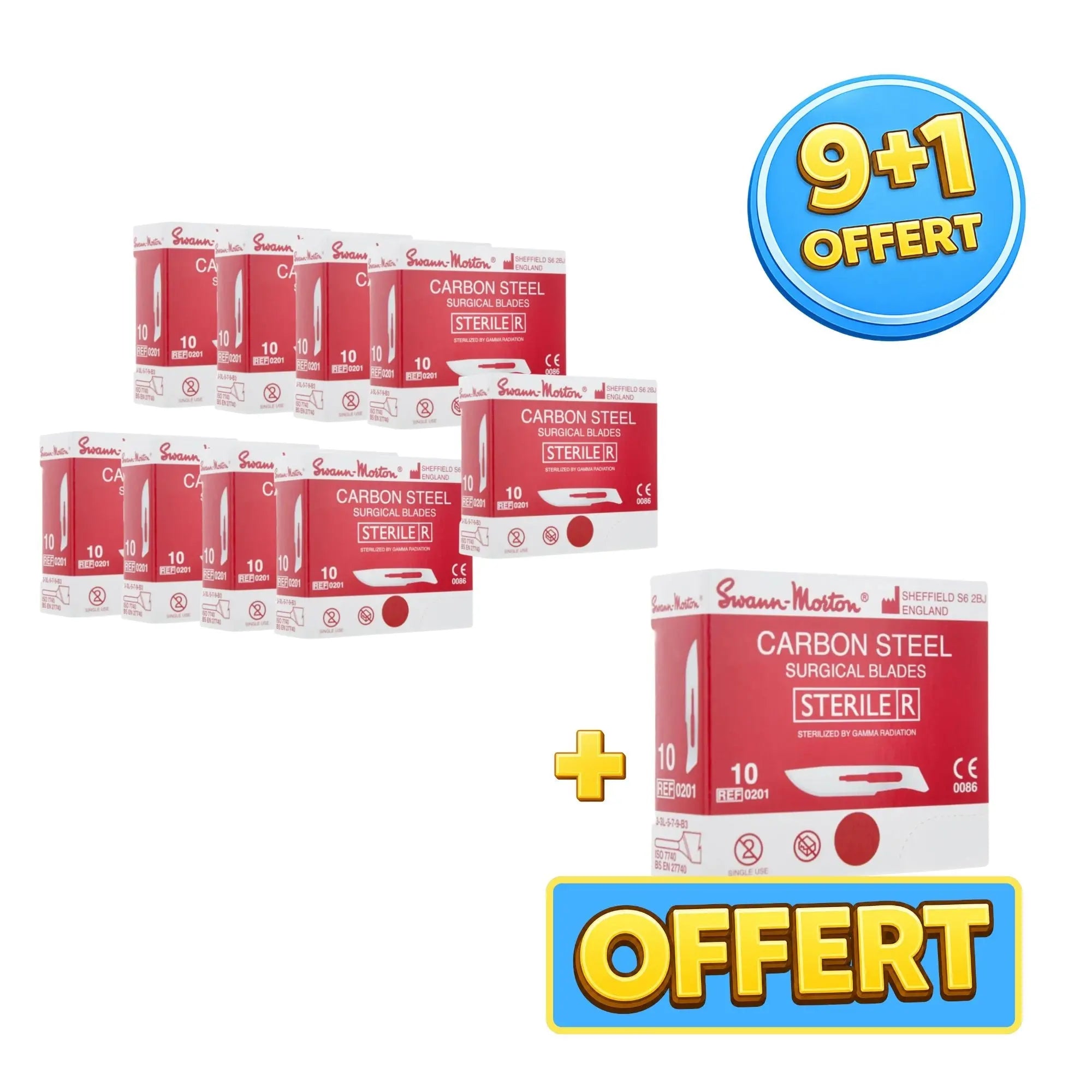 Pack 10 boîtes de 100 lames de bistouris stériles - Swann-Morton Swann-Morton 