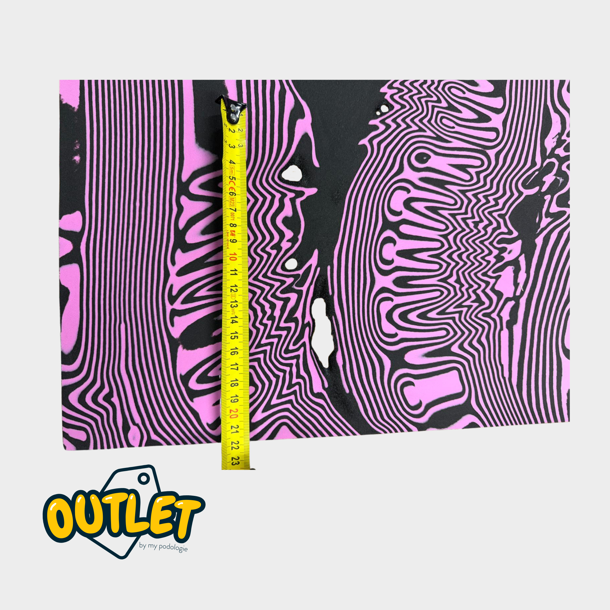 Recouvrement PE EVA - Shore 30 - 2mm - 1035 x 1030 mm - Rose/Noir // Défaut