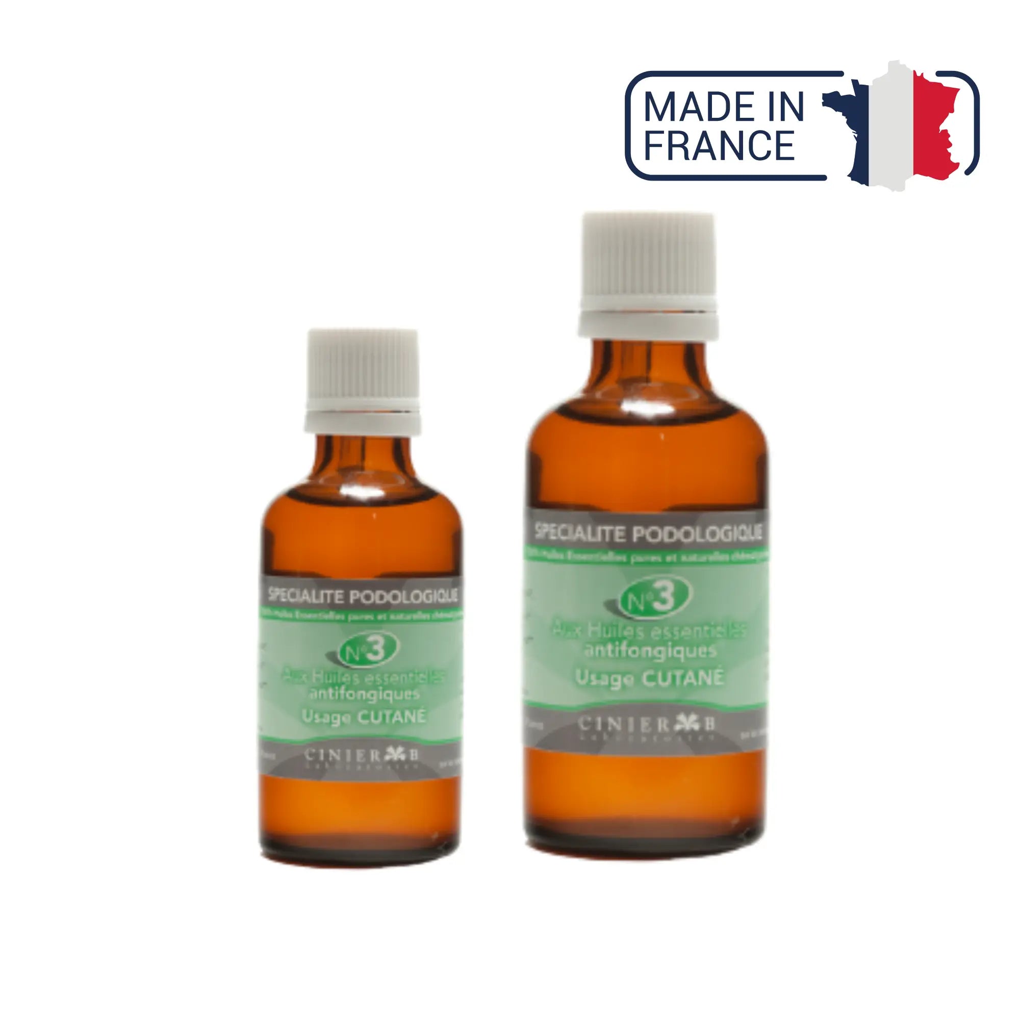 Spécialité N°3 Antifongique Cutané - 2 contenances - Huile 100% HE - Laboratoires Cinier B Laboratoires Cinier B 