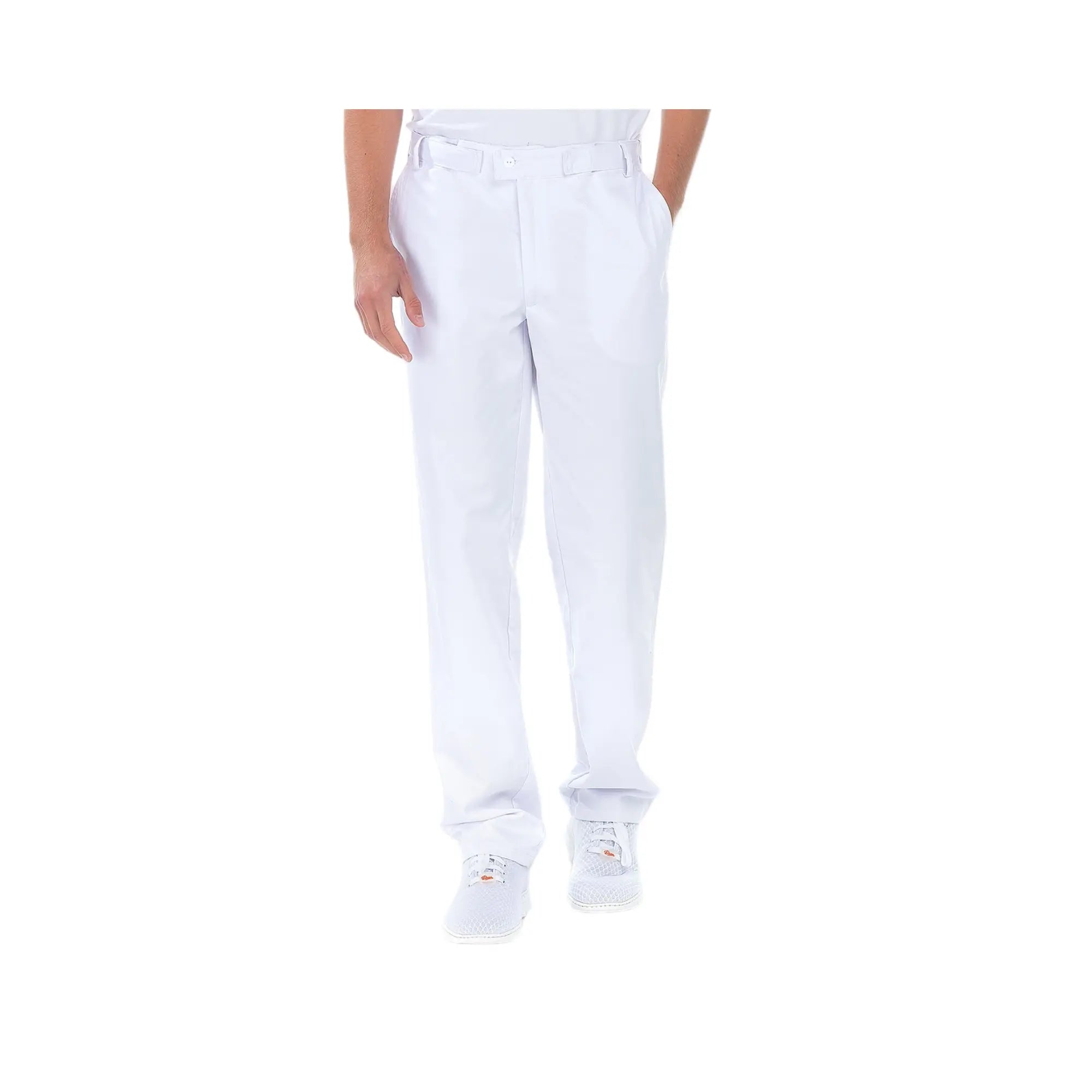 Sylvain - Pantalon - Homme - Ceinture réglable - 3 poches My Blouse  Blanc-T62