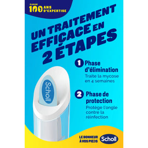 Traitement Mycose de l'Ongle - 2 en 1 - 3,8 ml + 5 limes - Scholl Scholl 